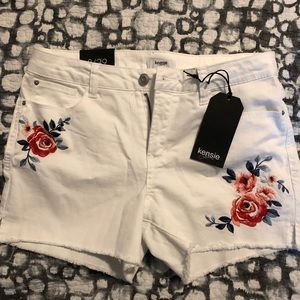 White Denim Shorts